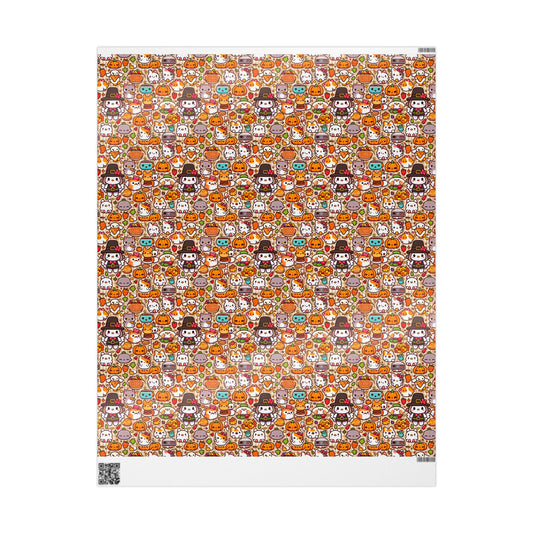 Kawaii Thanksgiving Gift Wrapping Papers