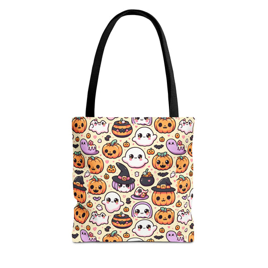 Kawaii Canary yellow Halloween characters Tote Bag (AOP)