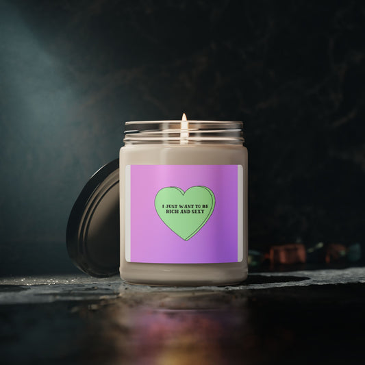 I Just Want to Be Rich and Sexy Scented Soy Candle, 9oz