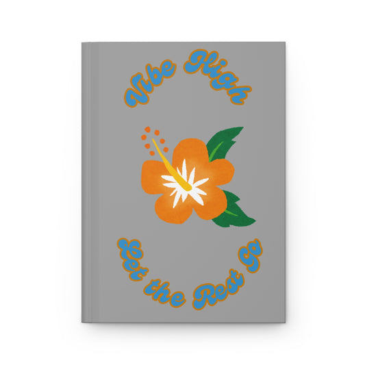 Grey Vibrant Floral Hardcover Journal, Tropical Vibes Notebook, Stress Relief Diary, Eco-Friendly Writing Journal, Gift for Writers, [...]